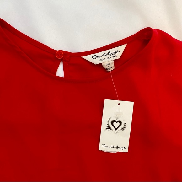 Miss Selfridge Peplum Ruffle Blouse - Picture 5 of 6